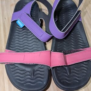 Native Sandals Purple and Pink Sandals Size 3
